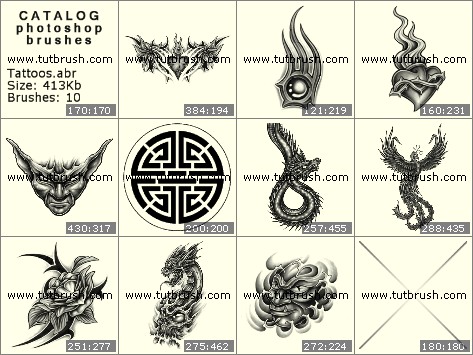 Photoshop brushes Mystic tattoos