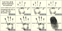 Отпечатки пальцев - превью кисти фотошоп