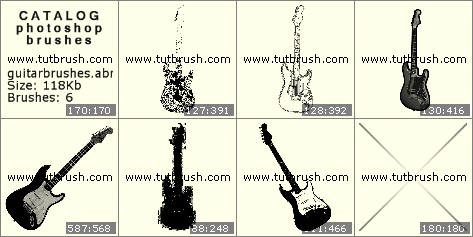 Photoshop brushes Electric guitar