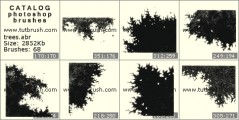 Trees - photoshop brush preview