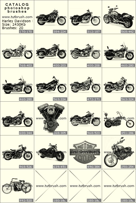 Photoshop brushes Harley-Davidson