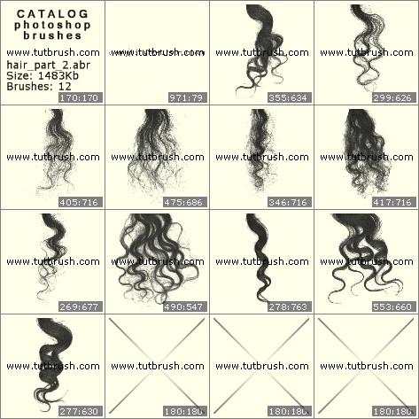 Photoshop brushes Hair pieces