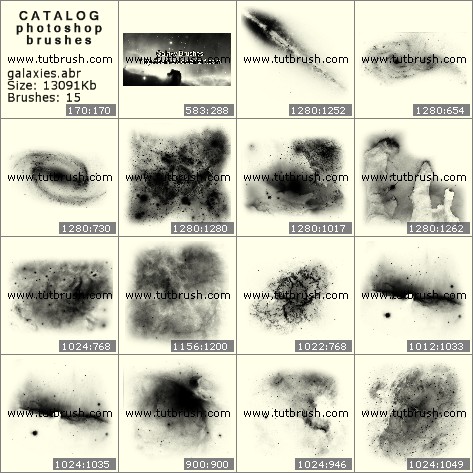 Photoshop brushes Distant Galaxies