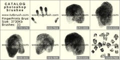 Fingerprints and feet - photoshop brush preview