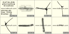 Surgical suture - photoshop brush preview