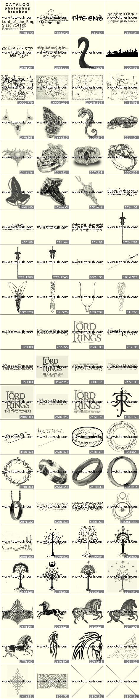 Photoshop brushes Lord of the Rings