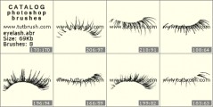 Long eyelashes - photoshop brush preview
