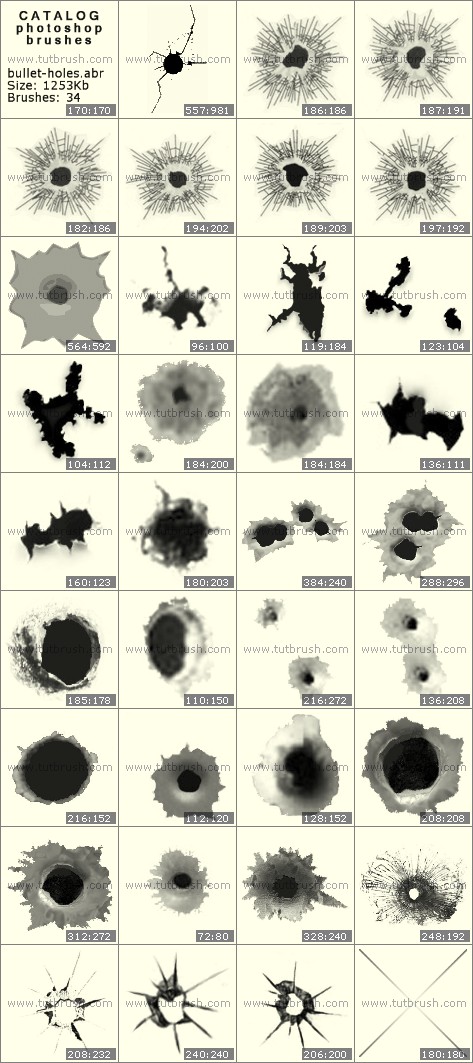 bullet hole brush photoshop download