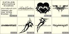 Collection tattoos - photoshop brush preview