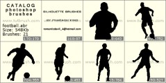 Footballers - photoshop brush preview