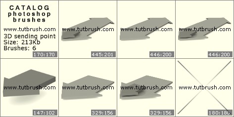 Photoshop brushes 3D sending pointers