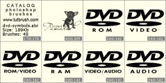 Пометки на DVD дисках - превью кисти фотошоп