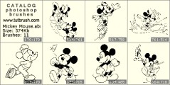 Mickey Mouse - photoshop brush preview