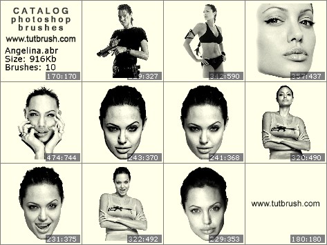 Photoshop brushes Angelina Jolie Voight