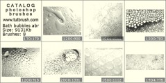 Foam and bubbles - photoshop brush preview