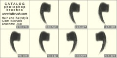 Hair and hairstyle - photoshop brush preview