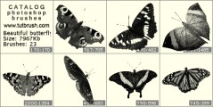 Живописные бабочки - превью кисти фотошоп