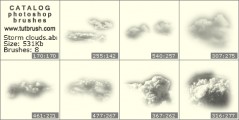 Штормовые облака - превью кисти фотошоп