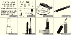 The components of the make-up - photoshop brush preview
