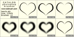 Wonderful hearts - photoshop brush preview