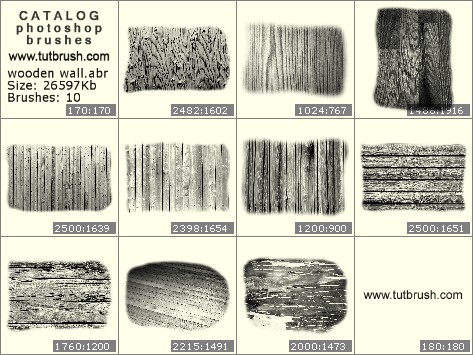 Photoshop brushes A wall of wood