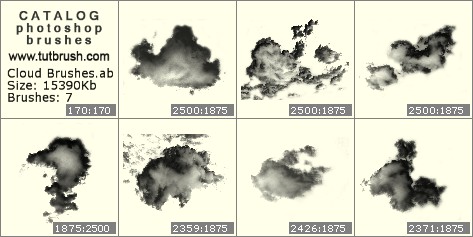 Photoshop brushes Cumulus clouds