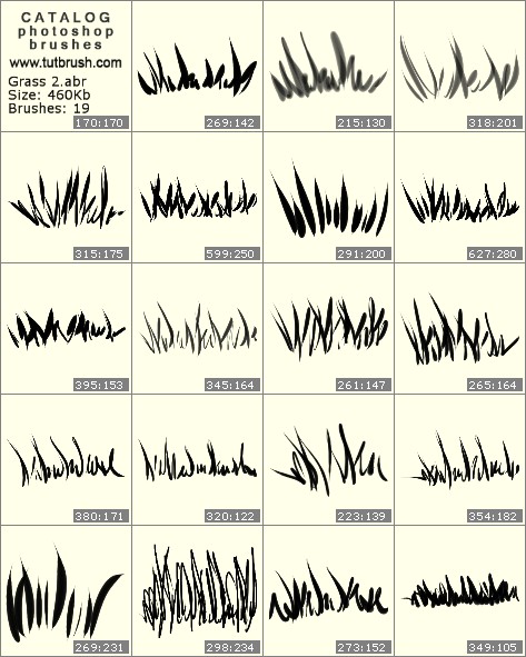 Photoshop brushes rough grass