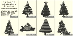 christmas tree - photoshop brush preview