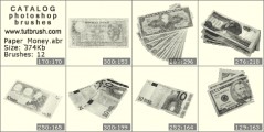 paper money - photoshop brush preview