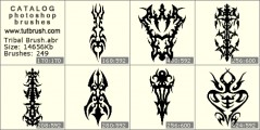 Tribal tattoo designs - photoshop brush preview