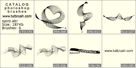 Photoshop brushes spiral of lines