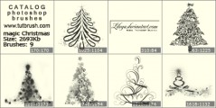 магическая Рождественская елка - превью кисти фотошоп