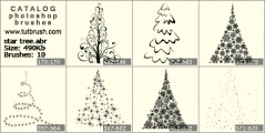 star tree - photoshop brush preview